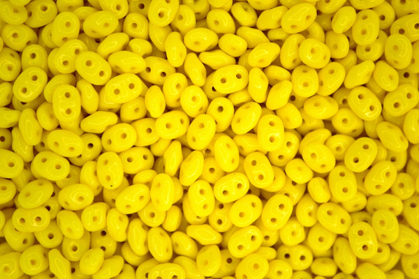 100g WHOLESALE Matubo SuperDuo Czech Seed Beads 2.5x5mm Opaque Yellow Lemon
