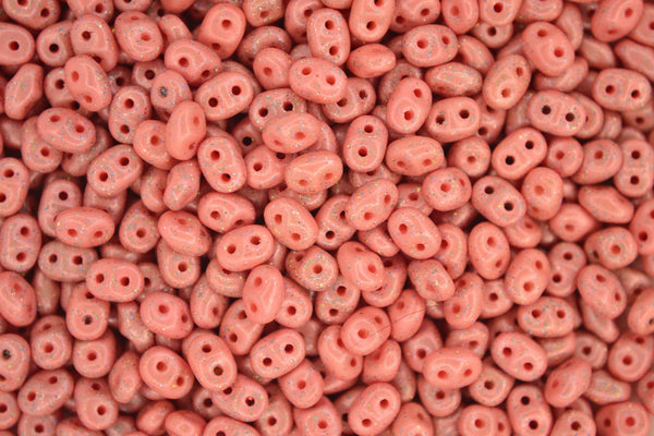 20g Matubo SuperDuo Czech Seed Beads 2.5x5mm Stardance Light Coral
