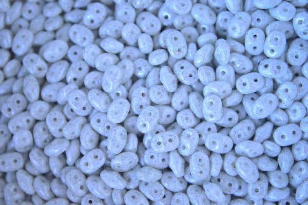 10g Matubo SuperDuo Czech Seed Beads 2.5x5mm Stardance White Dove