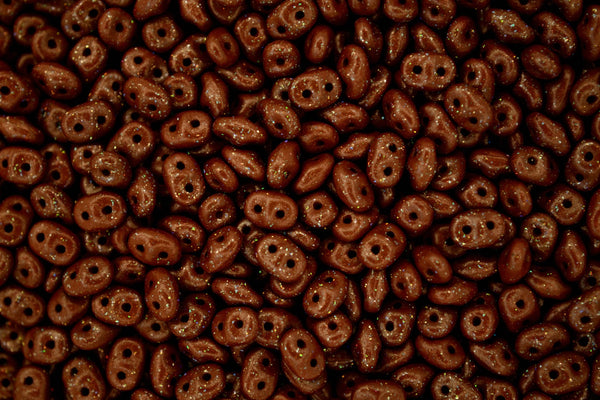 10g Matubo SuperDuo Czech Seed Beads 2.5x5mm Stardance Gingerbread