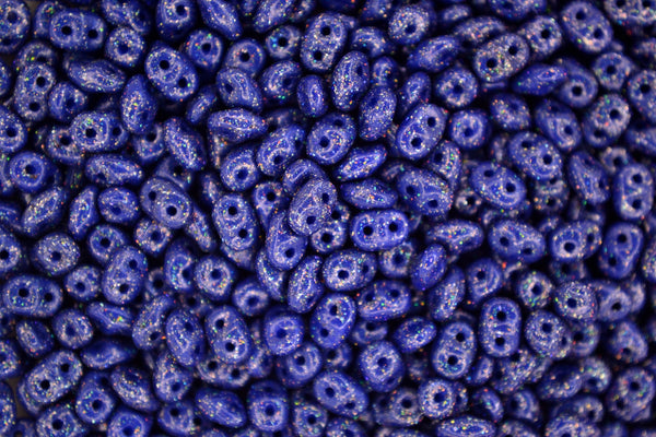 10g Matubo SuperDuo Czech Seed Beads 2.5x5mm Stardance Midnight Blue