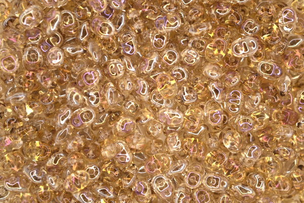 100g WHOLESALE Matubo SuperDuo Czech Seed Beads 2.5x5mm Twilight Crystal Clarit