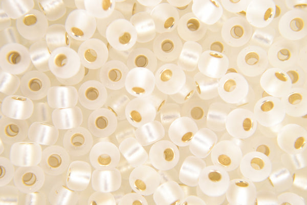 250g WHOLESALE MIYUKI 6/0 Round Japanese Seed Beads 4mm 91F Silver Lined Crystal