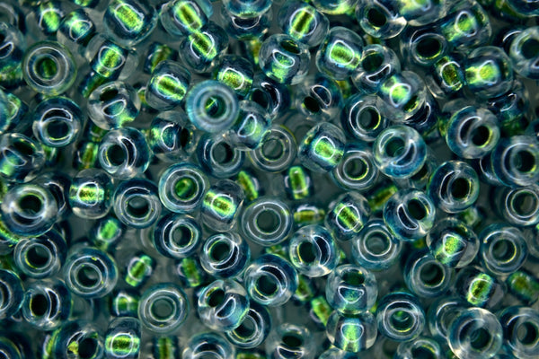 250g WHOLESALE MIYUKI 6/0 Round Japanese Seed Beads 4mm 93205 Magic Emerald Marine Lined Crystal