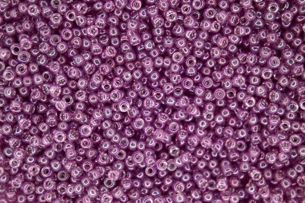 10g MIYUKI 11/0 Round Japanese Seed Beads 2mm 9316 Light Amethyst Gold Luster