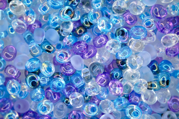 10g MIYUKI Magatamas Japanese Beads 4mm MIX11 Mix Caribbean Blue