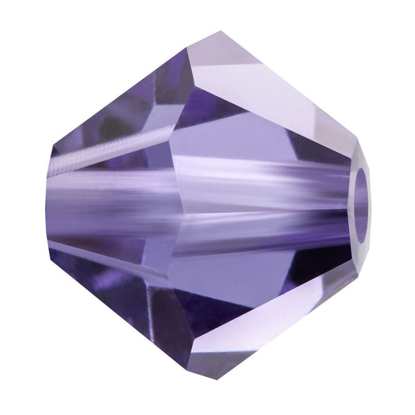 42x Preciosa MC Bicone Rondell/Diamond Czech Seed Beads 3mm Tanzanite