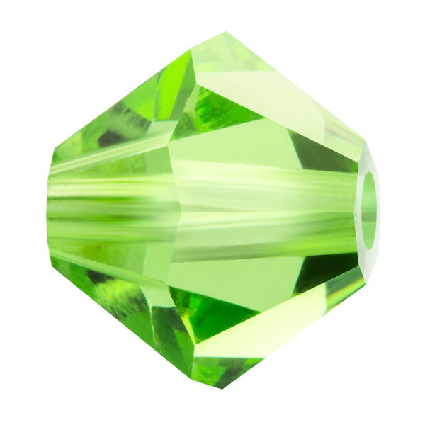 42x Preciosa MC Bicone Rondell/Diamond Czech Seed Beads 3mm Peridot
