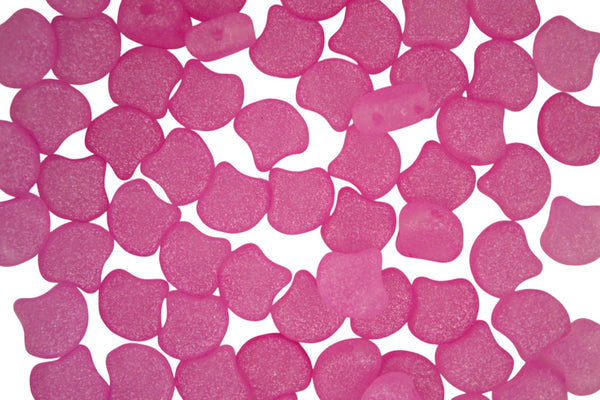 10g Matubo Ginko Duo Czech Seed Beads 7.5x7.5mm Crystal Frozen Rose Matte