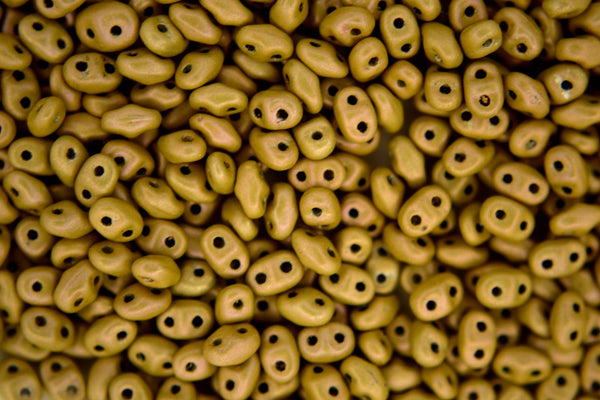 5g Matubo MiniDuo Czech Seed Beads 2x4mm Alucolour Beige