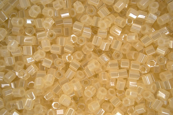 10g TOHO 8/0 Hexagon Japanese Seed Beads 3mm 147 Ceylon Light Ivory