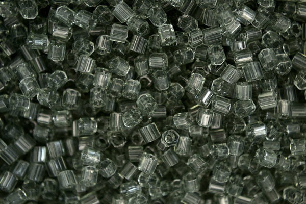 10g TOHO 8/0 Hexagon Japanese Seed Beads 3mm 9 Transparent Black Diamond