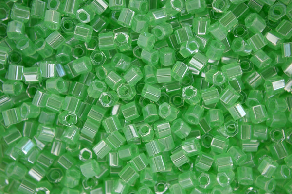 10g TOHO 8/0 Hexagon Japanese Seed Beads 3mm 144 Ceylon Celery