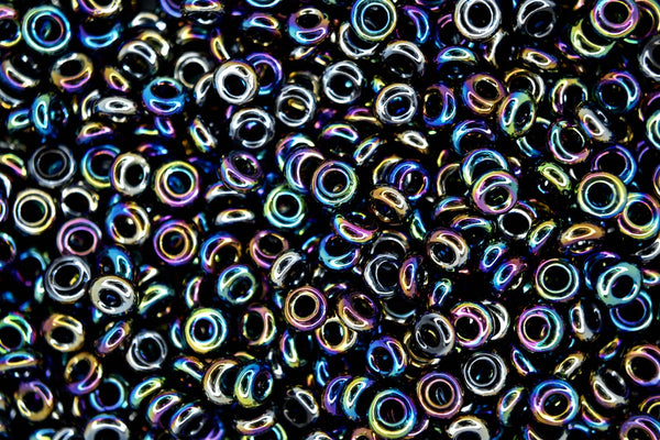 5g TOHO 6/0 Demi Japanese Seed Beads 4mm 86 Metallic Iris Rainbow