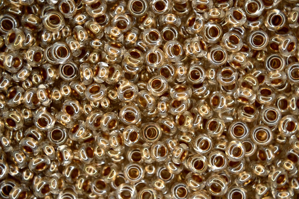 5g TOHO 6/0 Demi Japanese Seed Beads 4mm 989 Golden Lined Crystal