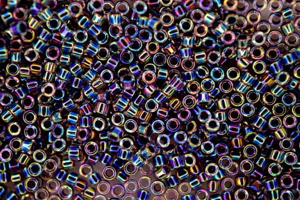 7.2g MIYUKI 11/0 Delica Japanese Seed Beads 1.6mm DB059 Lined Light Violet AB