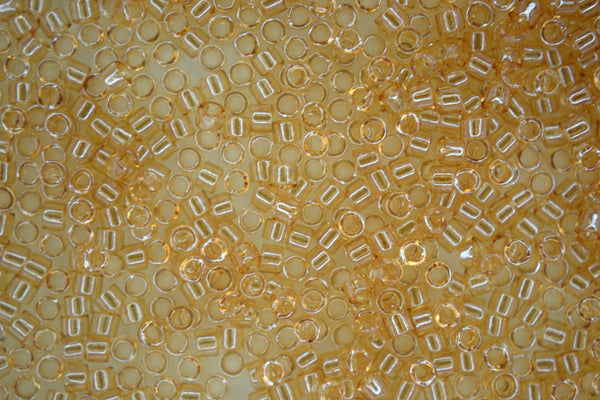 7.2g MIYUKI 11/0 Delica Japanese Seed Beads 1.6mm DB101 Light Topaz Luster