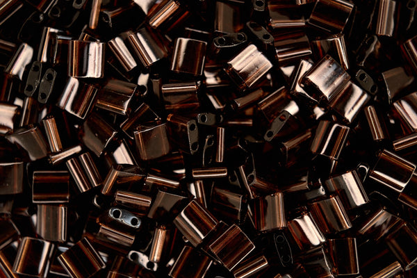 5g MIYUKI Tila Japanese Glass Beads 5x5mm 9135 Trasparent Root Beer