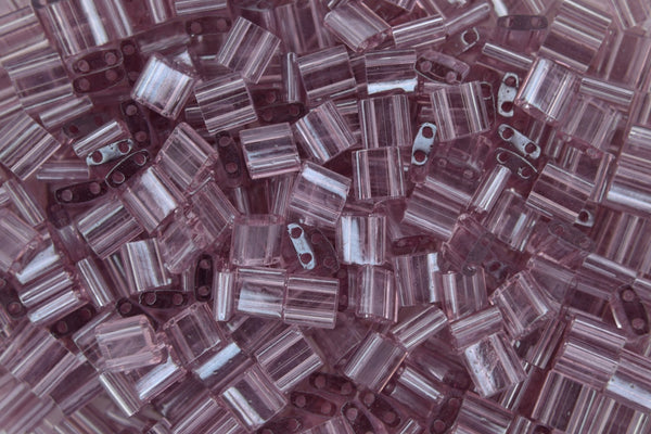 5g MIYUKI Tila Japanese Glass Beads 5x5mm 9142 Smoky Amethyst