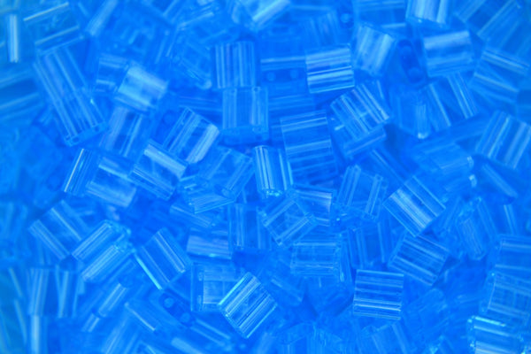 5g MIYUKI Tila Japanese Glass Beads 5x5mm 9148 Transparent Light Blue