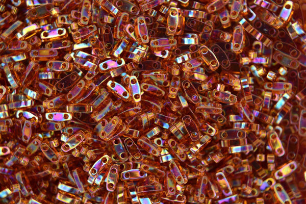 5g MIYUKI Quarter Tila Japanese Glass Beads 5x1.2mm 9257 Transparent Topaz AB