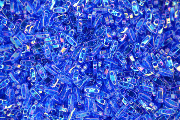 5g MIYUKI Quarter Tila Japanese Glass Beads 5x1.2mm 9261 Transparent Sapphire AB