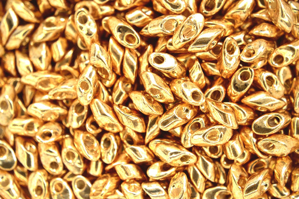 10g MIYUKI Long Magatama Japanese Beads 4x7mm 4203 DURACOAT Galvanized Yellow Gold