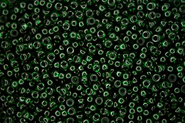 10g MIYUKI 11/0 Round Japanese Seed Beads 2mm 9156 Transparent Emerald