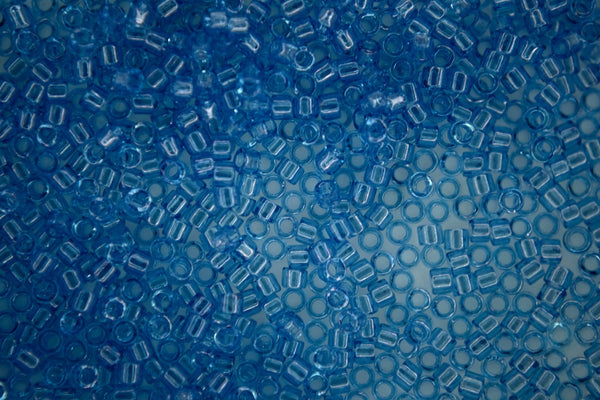 7.2g MIYUKI 11/0 Delica Japanese Seed Beads 1.6mm DB113 Transparent Blue Luster