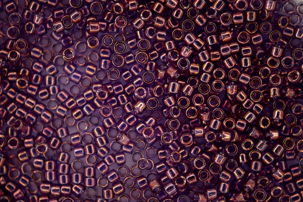 7.2g MIYUKI 11/0 Delica Japanese Seed Beads 1.6mm DB117 Lavender Blue Gold Luster