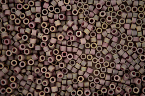 7.2g MIYUKI 11/0 Delica Japanese Seed Beads 1.6mm DB1062 Matte Metallic Purple Sage AB