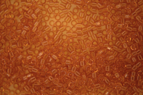 7.2g MIYUKI 11/0 Delica Japanese Seed Beads 1.6mm DB1101 Transparent Marigold