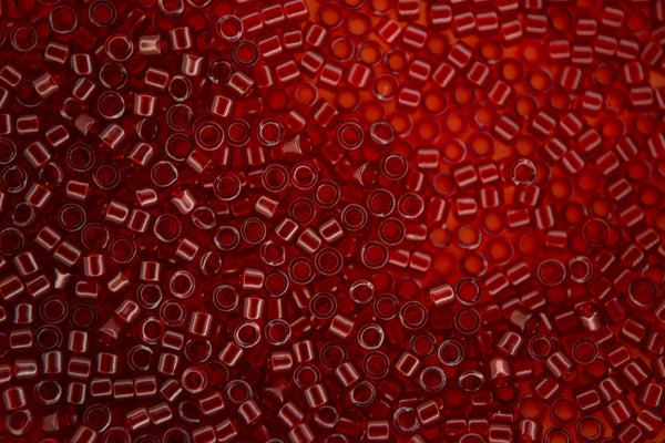 7.2g MIYUKI 11/0 Delica Japanese Seed Beads 1.6mm DB1102 Transparent Dark Cranberry