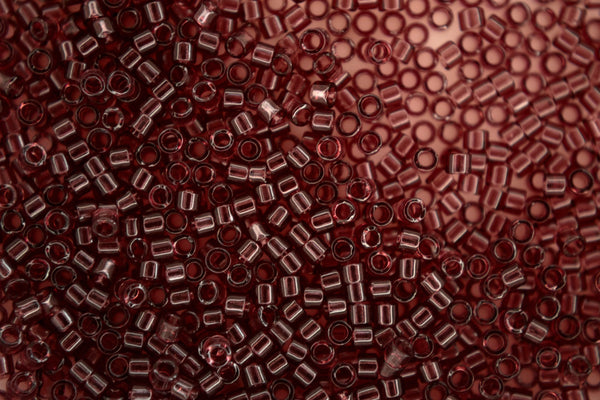 7.2g MIYUKI 11/0 Delica Japanese Seed Beads 1.6mm DB1104 Transparent Mauve