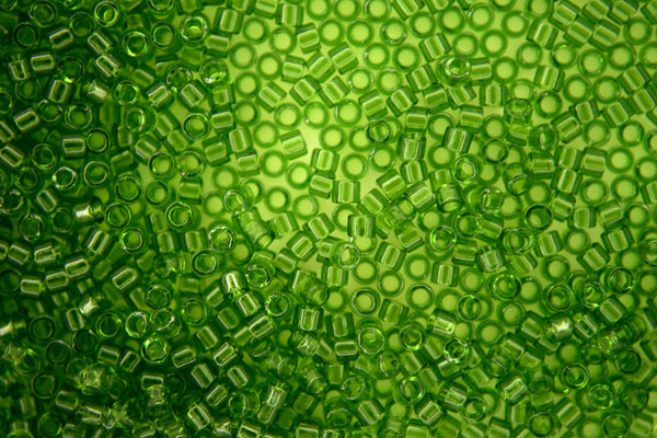 7.2g MIYUKI 11/0 Delica Japanese Seed Beads 1.6mm DB1107 Transparent Olive