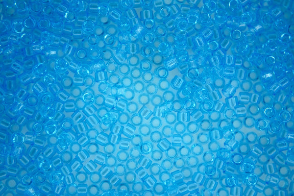 7.2g MIYUKI 11/0 Delica Japanese Seed Beads 1.6mm DB1109 Transparent Ocean Blue