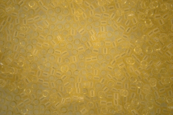 7.2g MIYUKI 11/0 Delica Japanese Seed Beads 1.6mm DB1112 Transparent Crystal Ivory