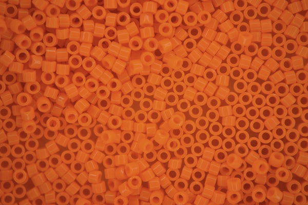 7.2g MIYUKI 11/0 Delica Japanese Seed Beads 1.6mm DB1133 Opaque Mandarin