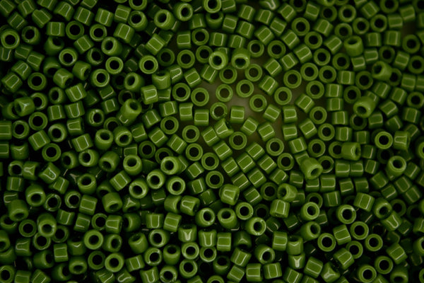 7.2g MIYUKI 11/0 Delica Japanese Seed Beads 1.6mm DB1135 Opaque Avocado
