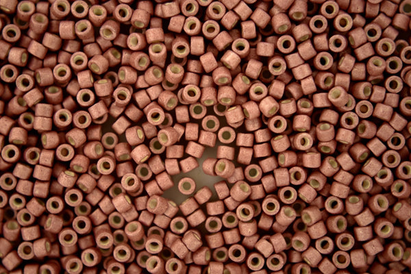 7.2g MIYUKI 11/0 Delica Japanese Seed Beads 1.6mm DB1166 Galvanized Matte Pink Blush