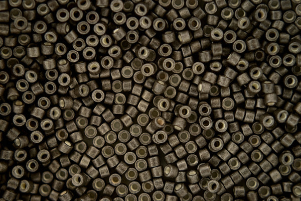 7.2g MIYUKI 11/0 Delica Japanese Seed Beads 1.6mm DB1175 Galvanized Matte Graphite