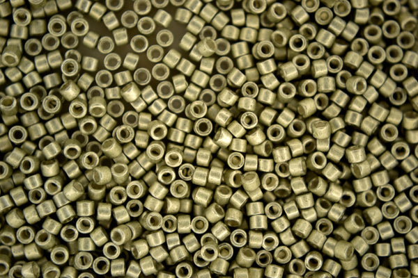 7.2g MIYUKI 11/0 Delica Japanese Seed Beads 1.6mm DB1181 Semi Matte Galvanized Aloe