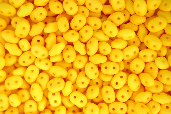 10g Matubo SuperDuo Czech Seed Beads 2.5x5mm Neon Silk Yellow
