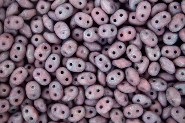 20g Matubo SuperDuo Czech Seed Beads 2.5x5mm Chalk Nebula Matt