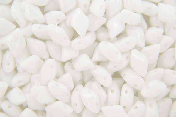 20g Matubo GemDuo Czech Seed Beads 5x8mm Chalk White