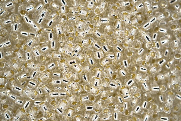 10g TOHO 8/0 Round Japanese Seed Beads 3mm 21 Silver Lined Crystal