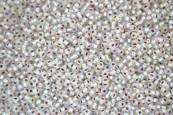 10g MIYUKI 11/0 Round Japanese Seed Beads 2mm 91001 Crystal AB Beadacious