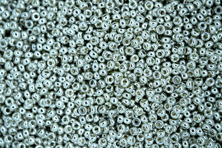 10g MIYUKI 11/0 Round Japanese Seed Beads 2mm 91051 Galvanized Silver Beadacious