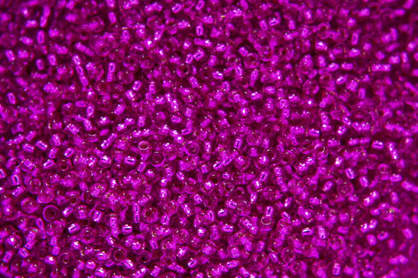 10g MIYUKI 11/0 Round Japanese Seed Beads 2mm 91340 Dyed Silver Lined Fuchsia Beadacious