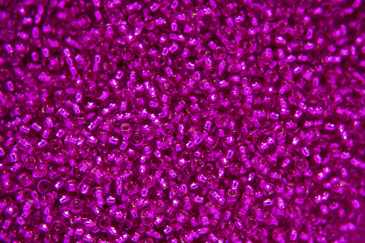 10g MIYUKI 11/0 Round Japanese Seed Beads 2mm 91340 Dyed Silver Lined Fuchsia Beadacious